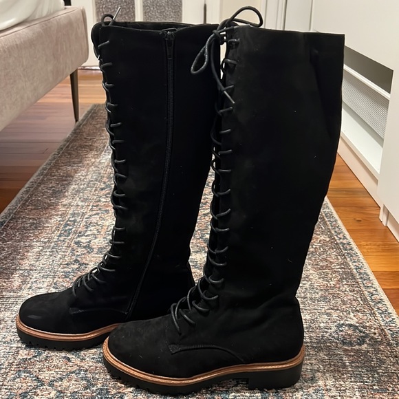 Size 8 ASOS knee high lace up zip up tall boots - Picture 5 of 5